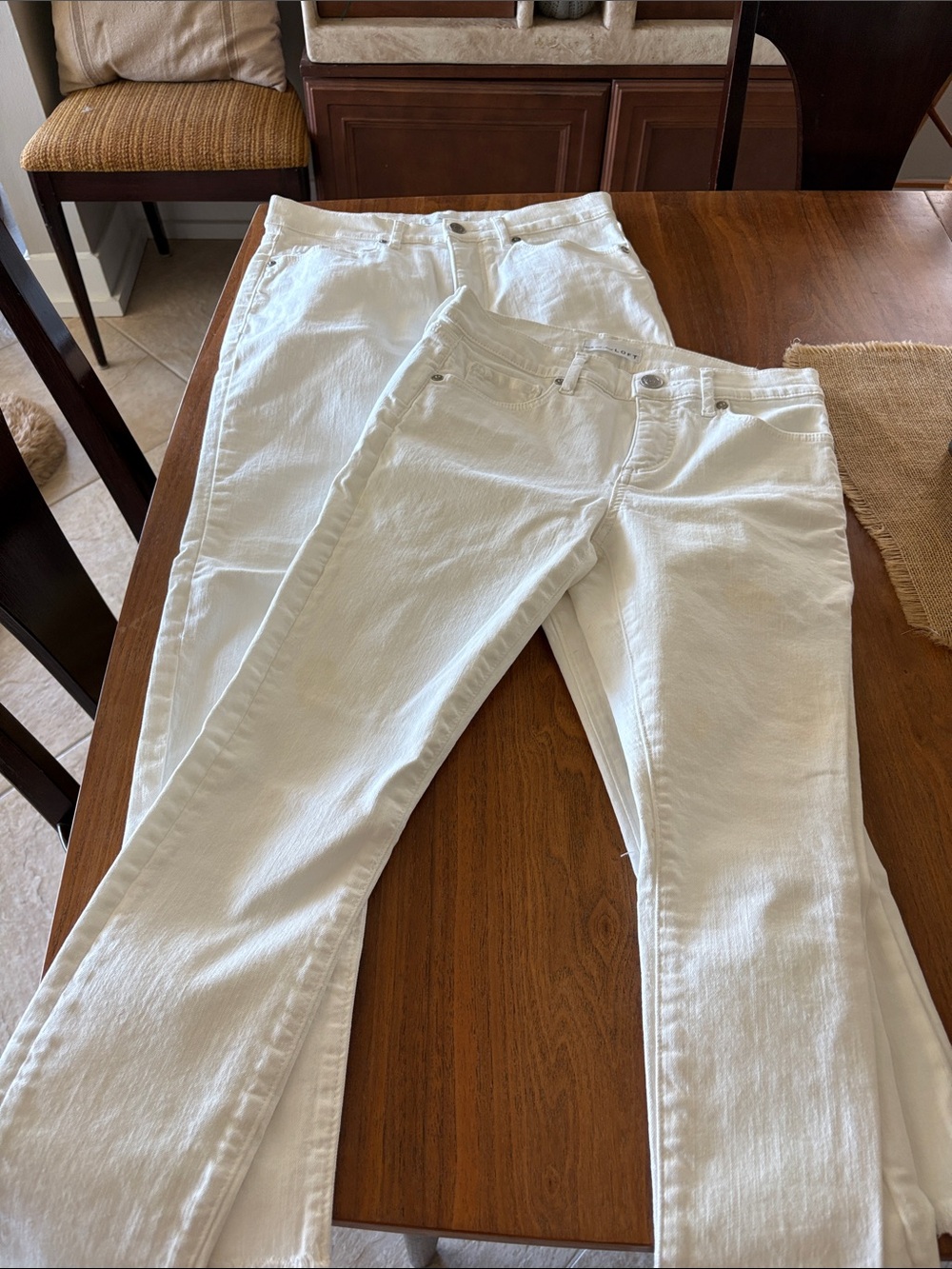 Women's White Loft Jeans - Skinny